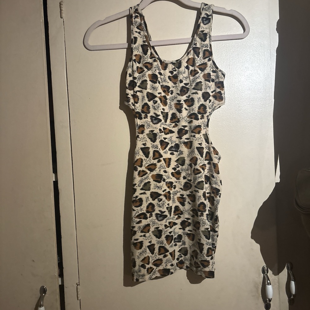 Topshop Animal Print Mini Dress